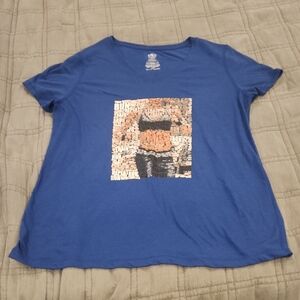 Athletic Works Blue Graphic Short Sleeve Tee Size XL!
